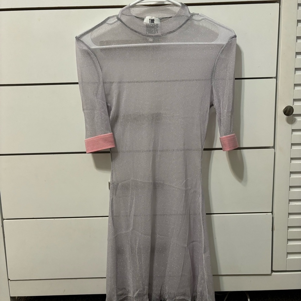 The Ragged Priest Sheer Metallic Dress